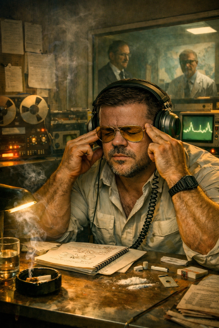 Kevin Wikse Conducting a Remote Viewing Intelligence Session Kevin Wikse, remote viewer and remote influencer, conducting an intelligence-gathering session in a vintage Cold War-era research project.